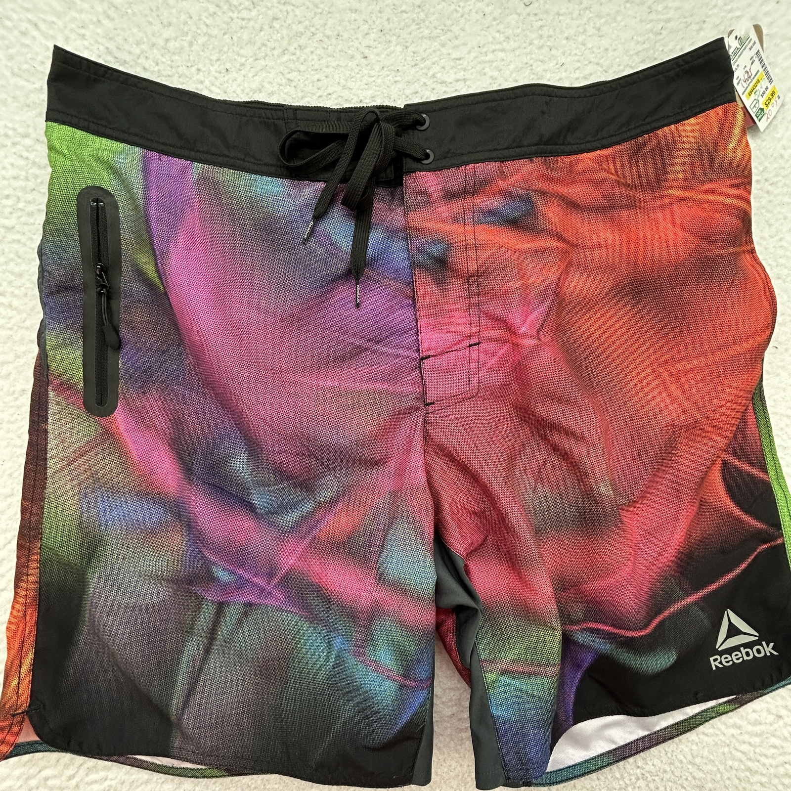 Reebok Shorts Mens 2XL Swim Trunks Boardshorts Multicolor Drawstring Pocket NEW thumbnail 2