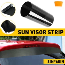 Universal Windshield Banner Glossy Black Vinyl Decal Strip Sun 60"*8" Waterproof