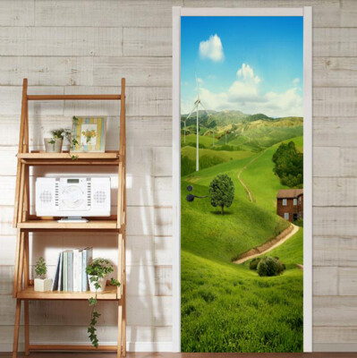 3D White Windmill G6145 Door Wall Mural Photo Wall Sticker Decal Wall Erin 2023