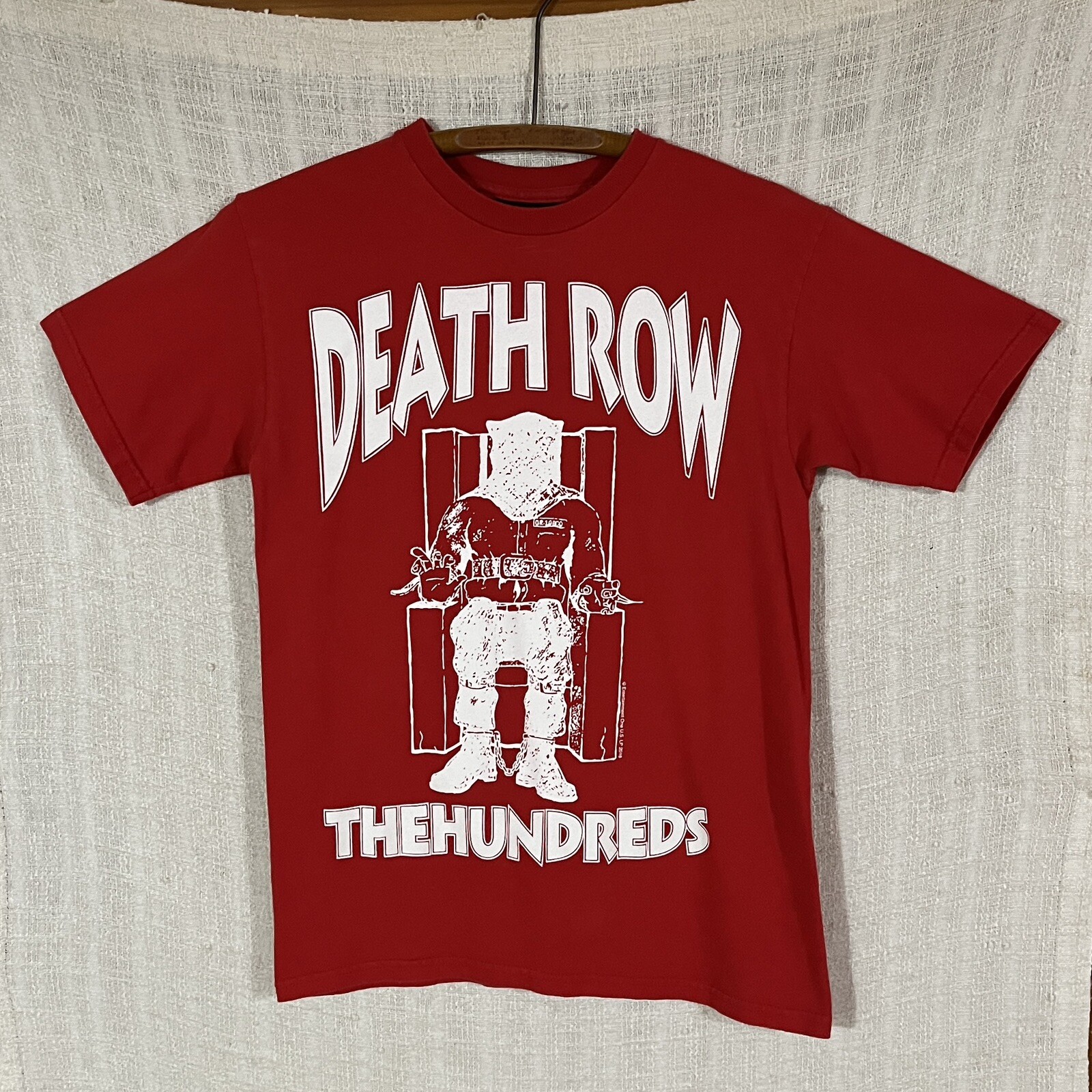 FILA T shirt da uomo Death Row x The Hundreds Rap taglia small S Snoop Dogg rossa Tupac S S