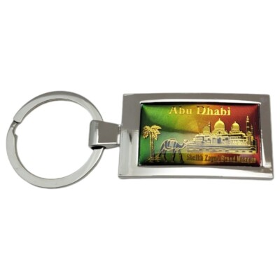 Abu Dhabi Keychain Souvenir Travel Key Ring Chain Sheikh Zayed Grand Mosque UAE