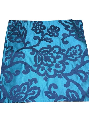 Turquoise Teal Blue Floral Throw Accent pillow Cover Case Set Of 2 Pop Of Color - Picture 6 of 12