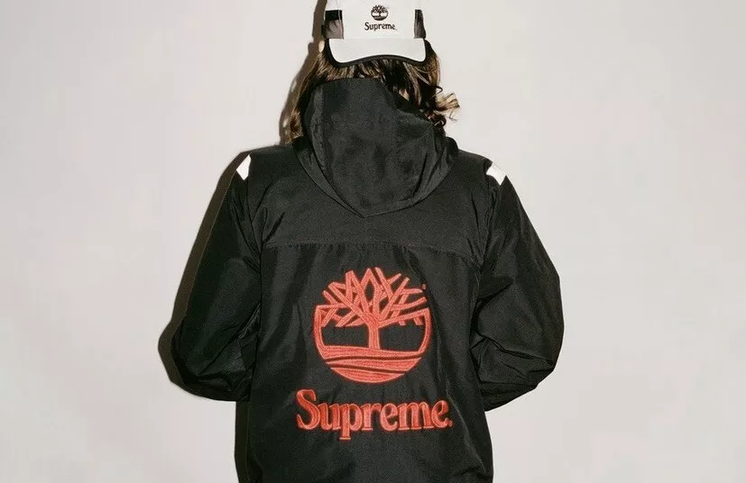 Supreme x Timberland Reflective Taping Anorak Black Size Medium