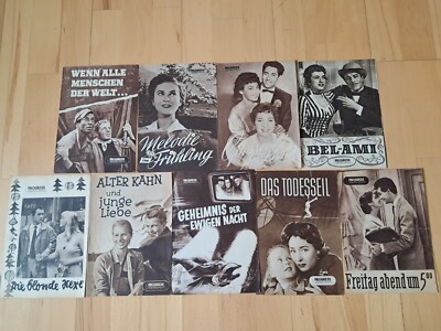 Progress Filmillustrierte - Konvolut 9 Filmprogramme von 1957 DEFA Z1-2