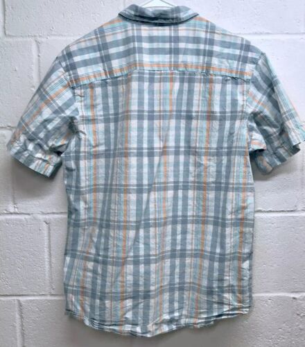 Camicia Columbia uomo taglia S Rapid Rivers II manica corta con bottoni blu a quadri - Foto 4 di 8