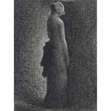 Georges Seurat The Black Bow Art Print Framed 12x16
