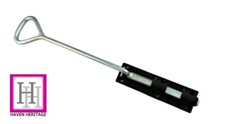 12" BOW HANDLE Black Galvanised Drop Down Bolt Gate Garage Door Heavy Duty