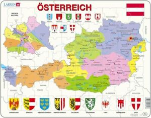 Larsen Puzzle Osterreich Politische Karte Wiener Bezirke 70 Tlg Ebay