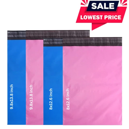 PINK/BLUE Mailing Bags Strong Polythene Postage Plastic Postal Self-Seal Parcel