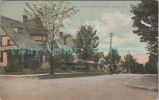 Spring Valley NY - HOUSES ON CENTRAL AVENUE - Postcard Rockland County