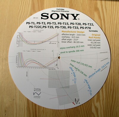 sony ps t1 t2 t3 t15 t20 t22 t22c t25 t30 t33 p7x tonearm cartridge protractor ebay