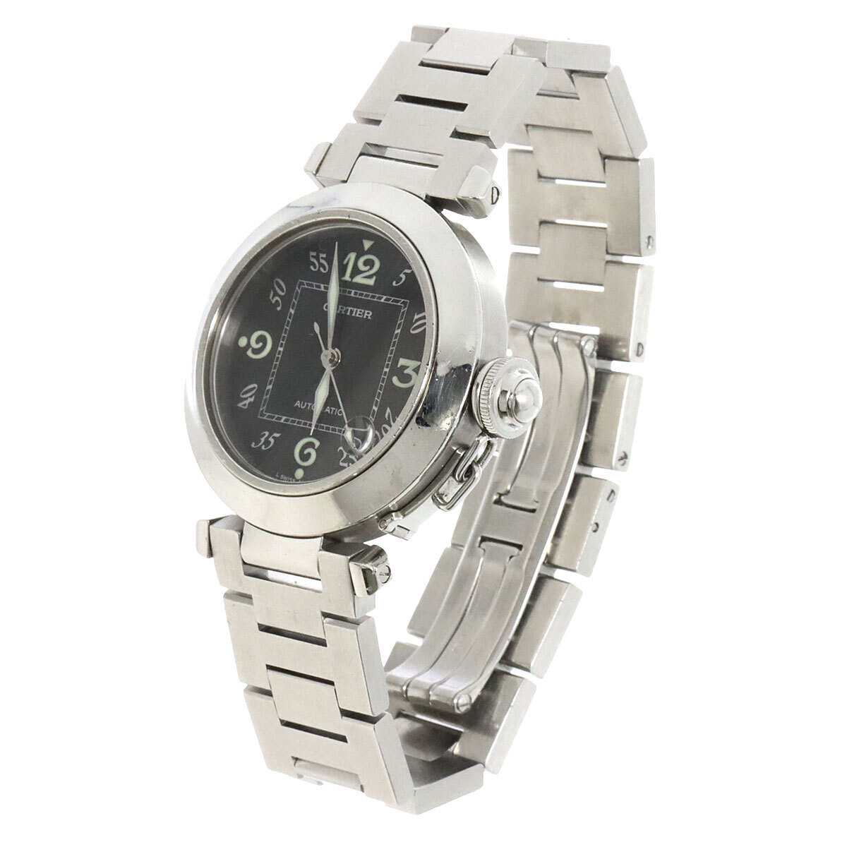 Cartier Pasha C W31014M7 Automatic Black Dial Boys watch 90231461 