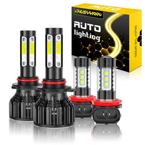 For GMC Acadia 2016-2018 Combo LED Headlight Bulbs High Low Beam+ Fog Light Kit