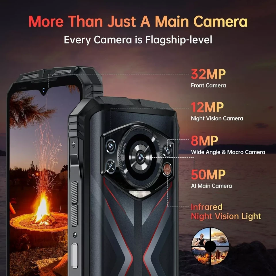 DOOGEE S118 Android 14 Phone 6.58"20GB+512GB NFC 120Hz Octa Core 10800mAh Global - Image 4 of 4