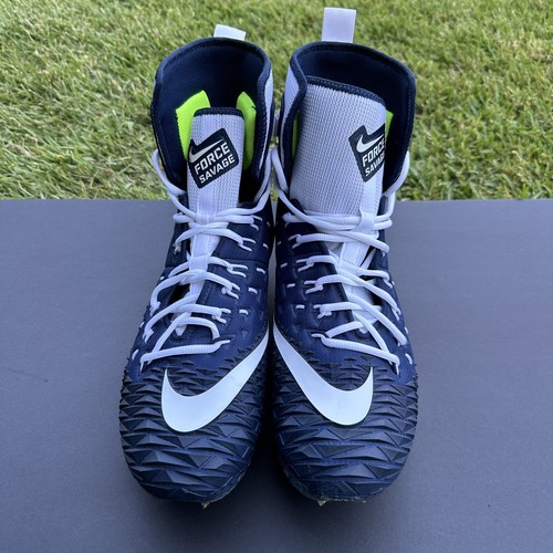 Men's Nike Force Savage Elite TD Football Cleats Blue White Size 12.5 857063-411 - Picture 3 of 9