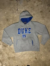 Vintage Champs Mens Duke Blue Devils Hoodie Medium Gray Heavy Sweatshirt