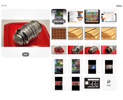 CLEAN GLASS* Nikon Microscope Objective PlanApo 100x 1.40 Oil 160/0.17 RMS 35456