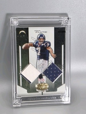 Doug Flutie Jersey Fusion Game Used Swatch /25 San Diego Chargers 2022