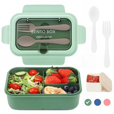 Kids Lunch Box 1200 ml Leak-Proof Lunch Box with 3 Compartments Bento Box Adults