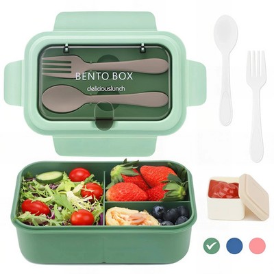 Kinder Brotdose 1200 ml Auslaufsicher Brotdose mit 3 Fächern Bento Box Erwachsene
