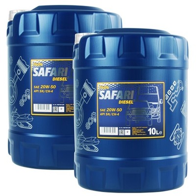 20L MANNOL SAFARI 20W-50 MOTOR-ÖL API SN/CH-4 für YOUNGTIMER OLDTIMER PKW KFZ