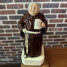 Friar Tuck Monk Liquor Decanter and Music Box Hand Painted Almaden Vintage Piece