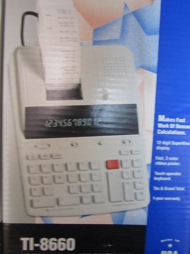Texas Instruments TI-8660 Tax SuperView Printing Calculator Machine NEW Open Box - Picture 12 of 12