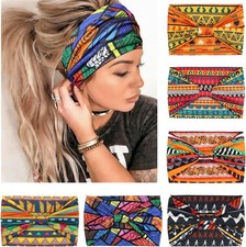 Wide Headbands for Women Knotted Hairbands - Boho African Head Wraps  Yoga