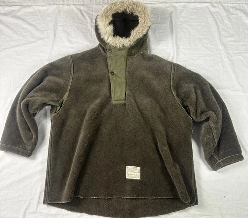 Vintage 1940’s WWII US Army Military Pile Field Parka Liner Jacket Size Large