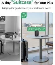 Travel Pill Organizer with 3 Layers for Compact and Large Storage, Easy-to-Op...