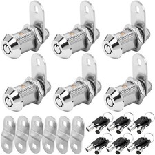 6 PCS 1 Inch Cam Locks RV Storage Keyed Alike Fits 3/4 Inch Door Thickness