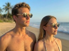 Brand New Guarantee Golden Silver Black Frame Sunglasses For Women and Men