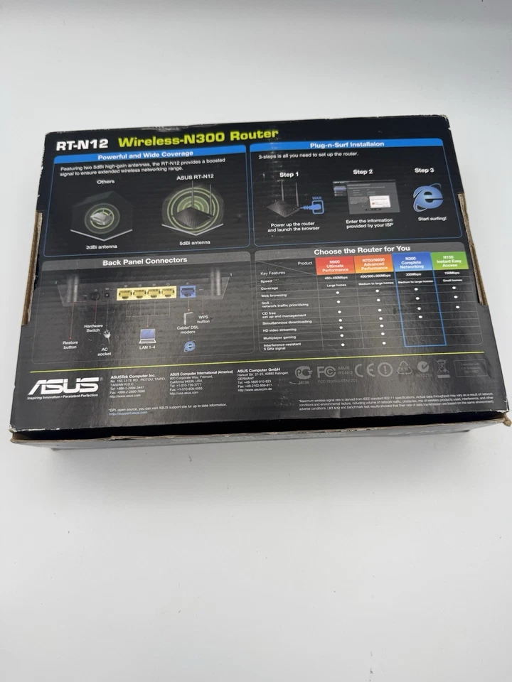 ASUS RT-N12 3-in-1 Router Range Extender Wireless-N300 NEW Open Box - Image 3 of 4
