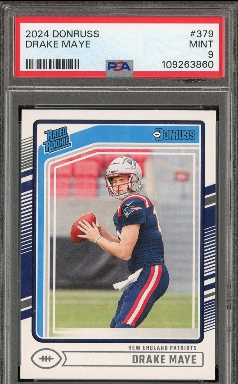 Deal for 2024 Donruss #379 Drake Maye Patriots RC Rated Rookie PSA 9 MINT