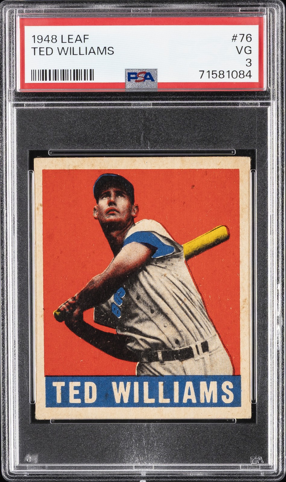1948 LEAF #76 TED WILLIAMS PSA 3