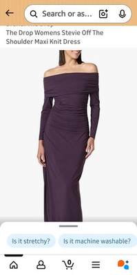 #ad Elegant Perfect Plum Purple Off Shoulder Maxi Dress XS Fully lined NWT $29.99