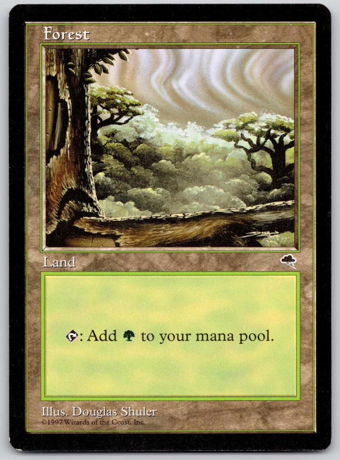 Forest (Cloudy) 349 Land Tempest Magic: The Gathering Moderately Played