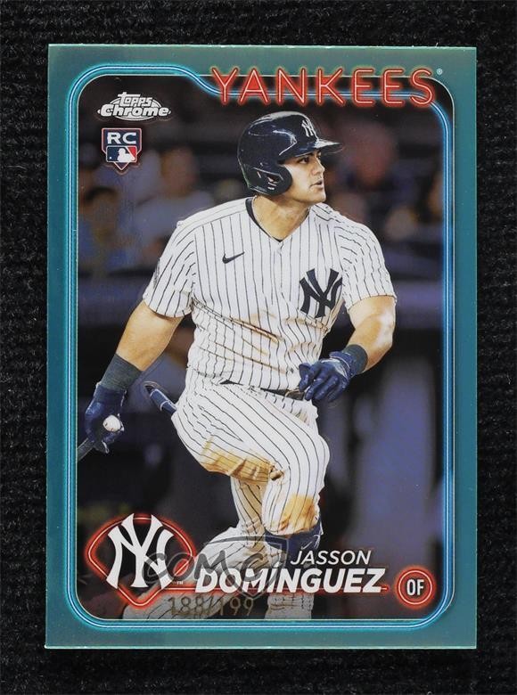 2024 Topps Chrome Aqua Refractor 188/199 Jasson Dominguez #89 2w7