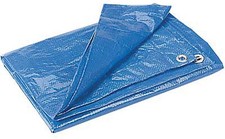Kotap 6' x 8' Heavy-Duty Blue Polyethylene Tarp Waterproof All-Weather