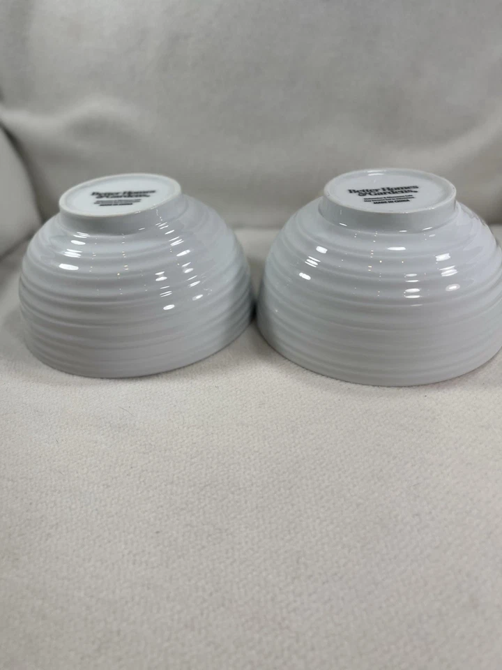 Better Homes & Gardens Anniston Blanco Acanalado Porcelana Cereal Sopa Juego 2 Foto 4 de 4