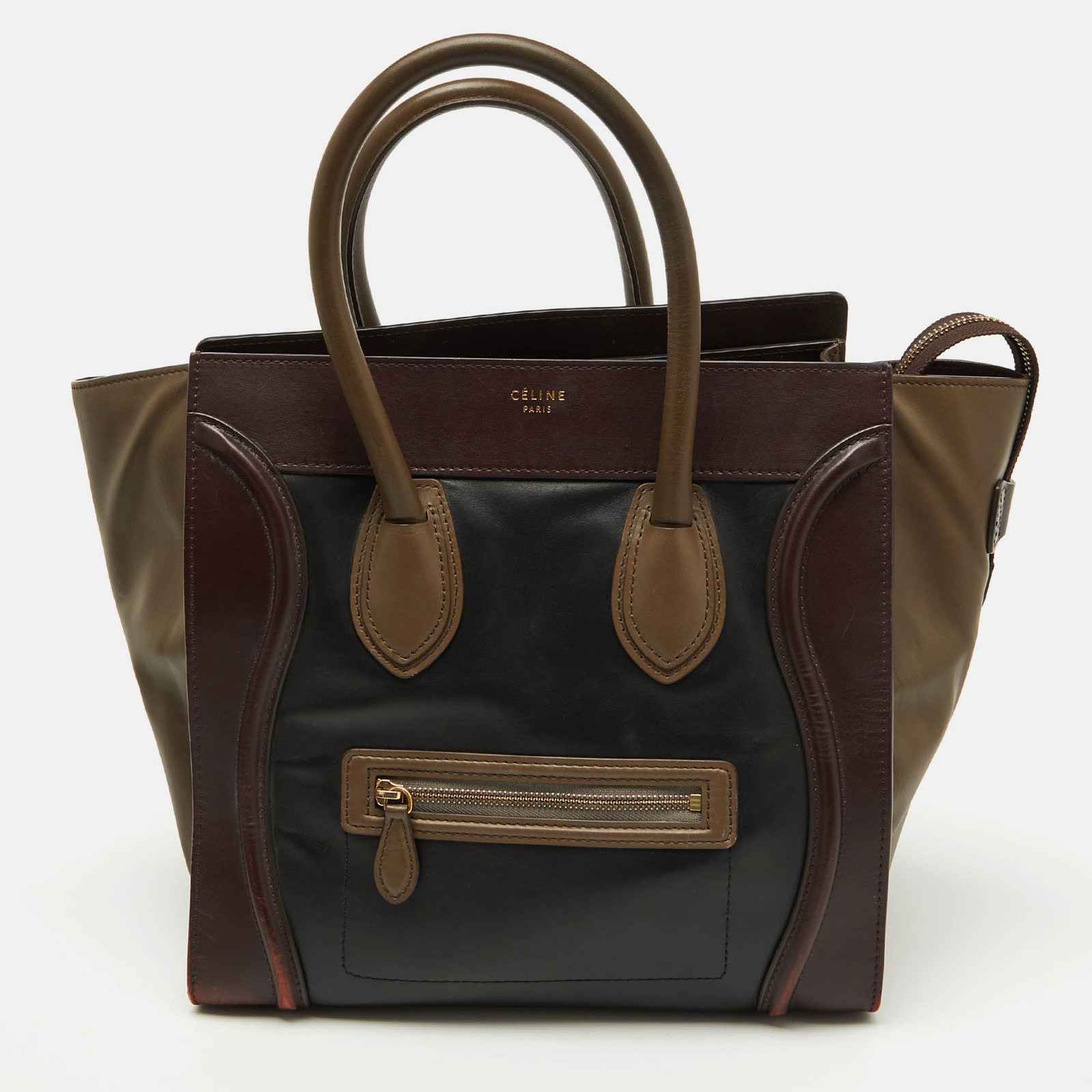 Celine Multicolor Leather Mini Luggage Tote