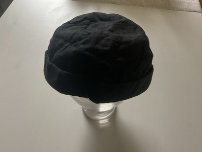 BULLANI Sailorcap Dockermütze Docker Mütze schwarz Skull Cap Sailor Leinen