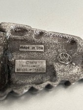 1978 Bergamot Brass Works Vintage Train Buckle Made In USA