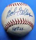 BOB FELLER Signed Baseball-HALL OF FAME-CLEVELAND INDIANS