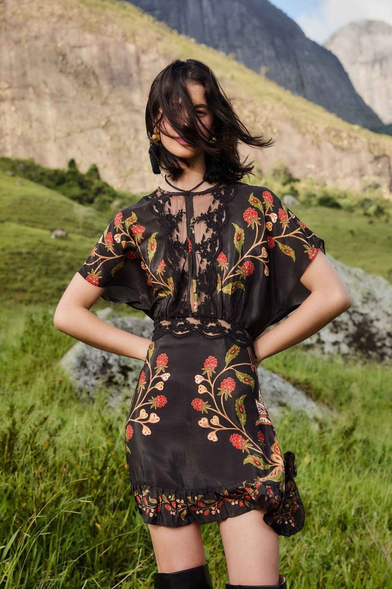 Farm Rio Black Berry Garden Mini Sexy Dress Brand New Size Large | eBay