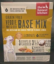 The Honest Kitchen Dehydrated Grain Free Base Mix 7Lb Veggie,Nut,Seed Adult Dogs