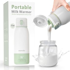 Portable Milk Warmer for Travel, Pasteurization Mode, 17 oz Capacity, 3 Min Fast