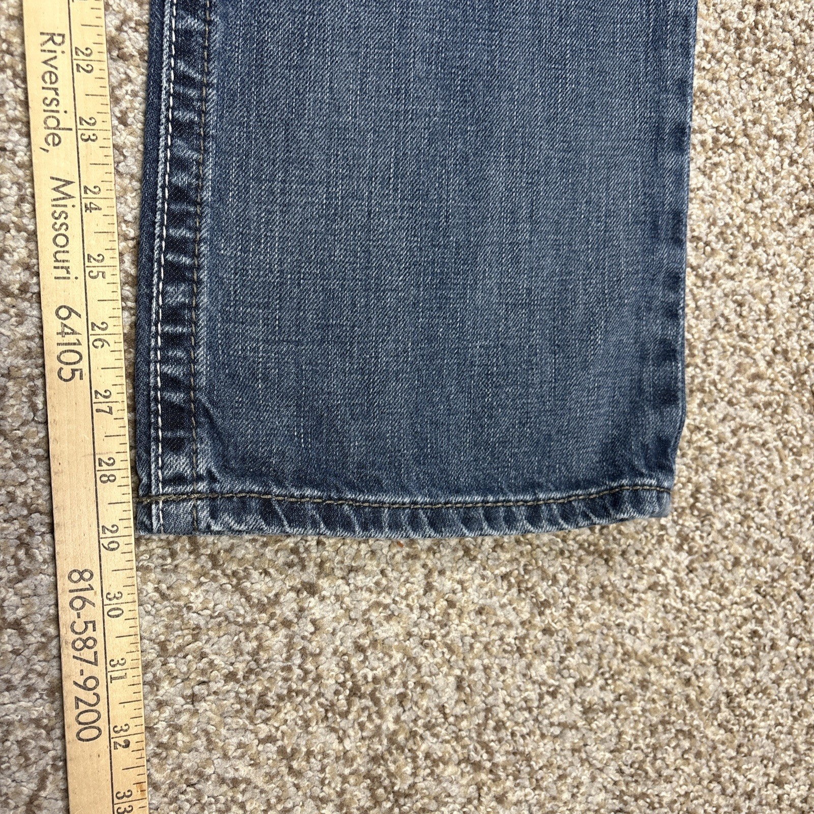 Ariat M4 Low Rise Boot Cut Jeans Mens 36x30 Blue Denim Western Fits 36 X 29 - View 10