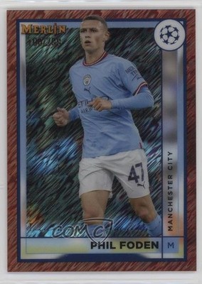 2022 Merlin UEFA Club Competitions Rose Gold Shimmer Refractor Phil Foden 0b4t