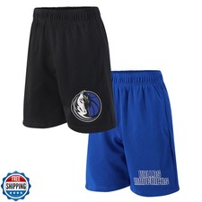 Ultra Game Youth NBA Official Super Soft 2 Pack Basketball Shorts Set, Dallas